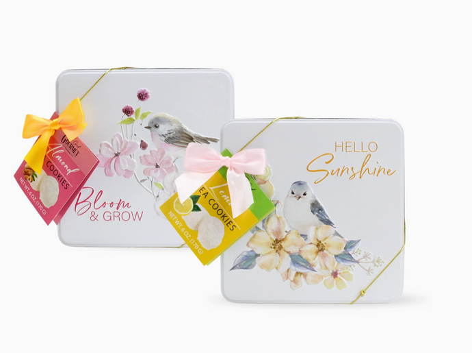 Square Tins - Lemon OR Almond Tea Cookie