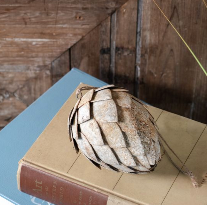 RUSTIC TIN ARTICHOKE DECOR