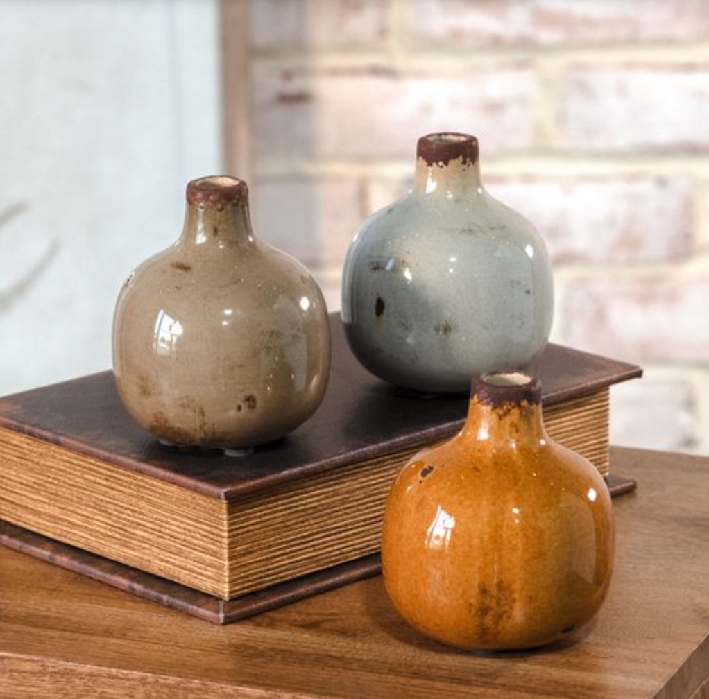 COLOR MINI VASES, 3 color options