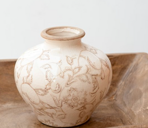 4.7" BEIGE HEIRLOOM VASE