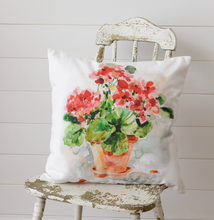 Load image into Gallery viewer, Pillow - Watercolor Geraniums