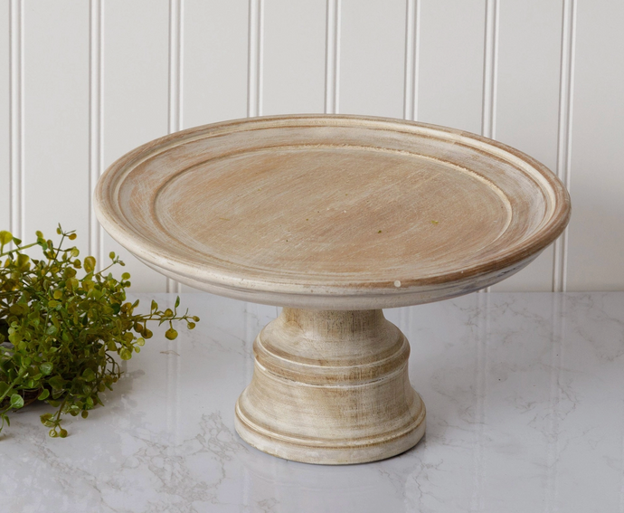 White Washed Cake Stand