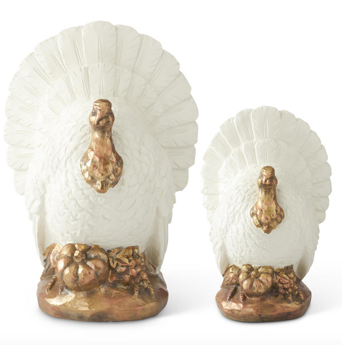 Cream & Copper Resin Turkey. 2 size options