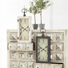 Load image into Gallery viewer, Black or White Rectangular Wood Wall Clocks, 2 style options