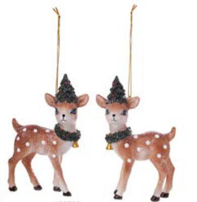 Resin Fawn Ornament, 2 style options