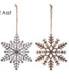 SNOWFLAKE w/ jute Rope, 2 color options