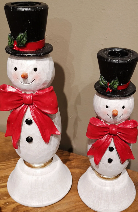 SNOWMAN TAPER HOLDER