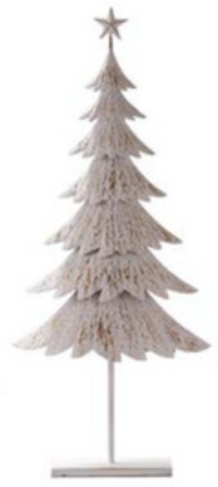 LG Flat White & Gold Embossed Tree