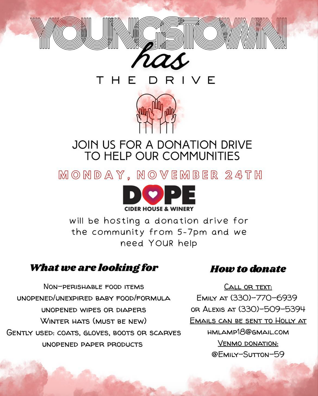 Youngstown has the DRIVE!!!! WE NEED YOUR HELP!