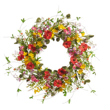 Load image into Gallery viewer, 24" Colorful Floral Wreath