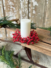 Load image into Gallery viewer, Icy Toboggan Berry Candle Ring | 7.5”