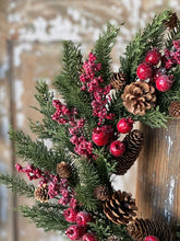 Load image into Gallery viewer, Bluster Berry Greens Wreath | 24"