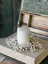 Load image into Gallery viewer, Icy Snowdrop Berry Candle Ring | 11" |