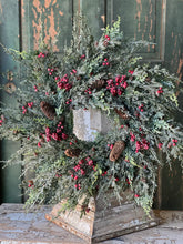 Load image into Gallery viewer, Divinity Berry Cedar Wreath | 30&quot;
