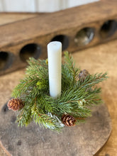 Load image into Gallery viewer, White Spruce Candle Ring- 7"
