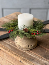 Load image into Gallery viewer, Alpine w/ Berries Candle Ring | 10&quot;