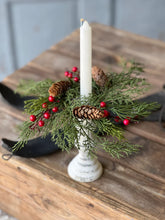 Load image into Gallery viewer, Alpine w/ Berries Candle Ring | 7&quot;