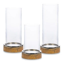 Load image into Gallery viewer, Mango Wood&amp;Glass Candle Holder, 3 size options