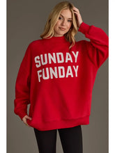 Load image into Gallery viewer, Red Game Day &amp; Sunday Funday Reversible Sweatshirt