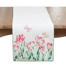 Load image into Gallery viewer, Floral Butterfly Decorative Table Runner