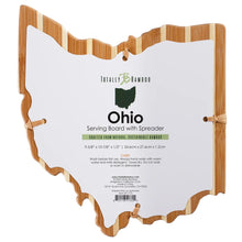 Load image into Gallery viewer, Ohio Shaped Charcuterie Board &amp; Cheese Spreader Knife Set