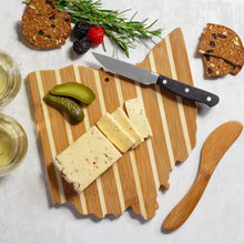 Load image into Gallery viewer, Ohio Shaped Charcuterie Board &amp; Cheese Spreader Knife Set