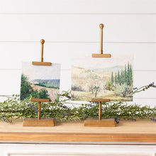 Load image into Gallery viewer, Mini Landscape Art On Gold Easel Stand, 2 SIZE OPTIONS