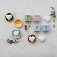 Load image into Gallery viewer, Olive Scented Olive Oil &amp; Shea Butter Triple Milled Heart Shaped Bar Soap