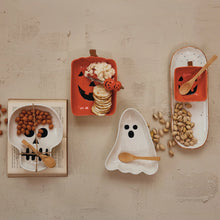 Load image into Gallery viewer, Stoneware Ghost Shaped Dish with Spoon
