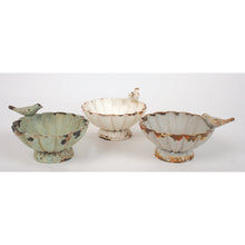 Load image into Gallery viewer, Distressed Pewter Bowl with Bird, 3 Color options