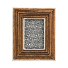 Load image into Gallery viewer, Hand-Carved Photo Frame with Bone Border