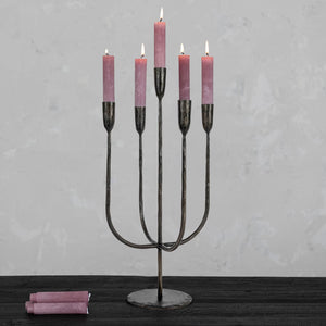 Hand-Forged Metal Candelabra