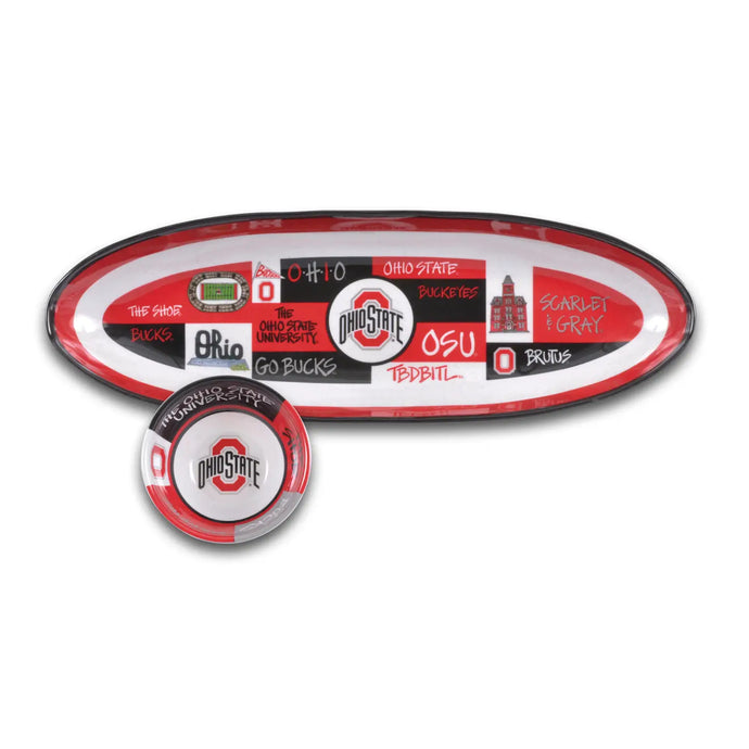 Osu Melamine Chip & Dip Set