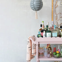 Load image into Gallery viewer, Wood 3-Tier Bar Cart on Casters with Removable Tray