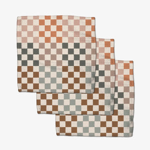 Autumn Checkers Dishcloth Set