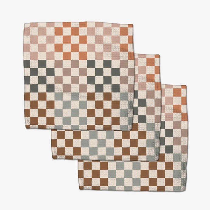 Autumn Checkers Dishcloth Set