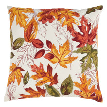 Load image into Gallery viewer, Embroidered Autumn Leaves Throw Pillow