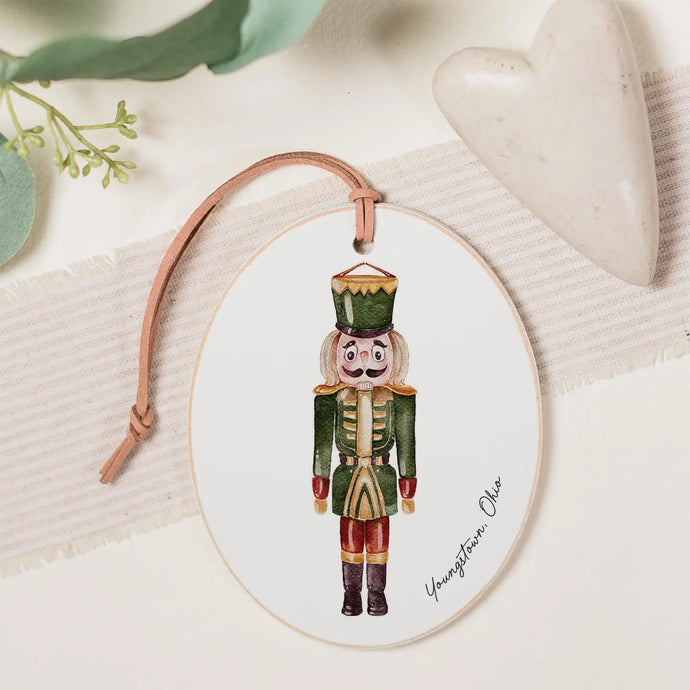 Oval Ornament-Green Nutcracker Youngstown Ohio