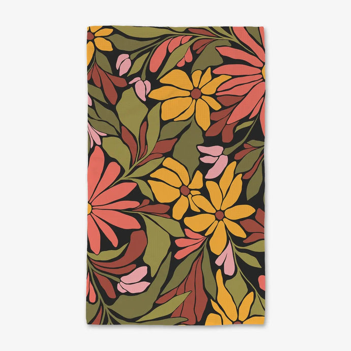 Blooming Black Luxe Hand Towel