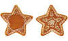 Hand-Painted Stoneware Star Shaped Dish with Wax Relief Gingerbread Design, 2 Style options