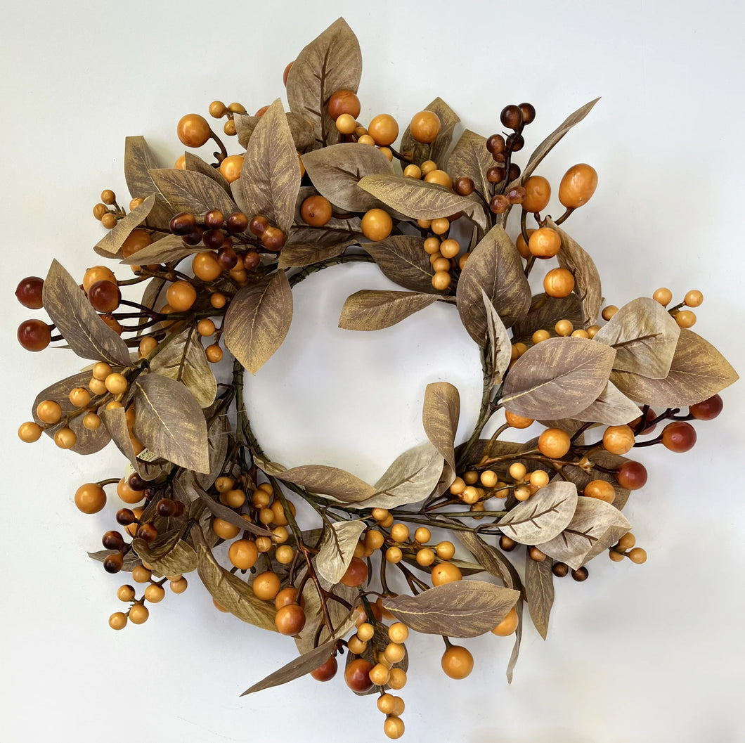 6.25IN FALL BERRY LEAF RING