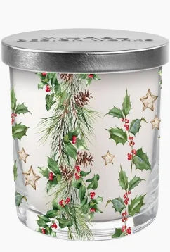 7.4 Oz Holiday Garland Fragrance Glass Candle Jar