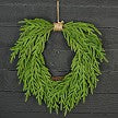 Load image into Gallery viewer, 24inW Heart Twig Wreath-Soft Touch Evergreen Norfolk Pine