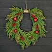 Load image into Gallery viewer, 24inW Heart Wreath-Welcome Holiday Soft Touch Pines