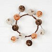 11in(6.5) Wreath-Velvet gold stem mini pumpkins
