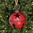 Load image into Gallery viewer, 7in Aged Finish Red Metal Bell w. Jute Loop