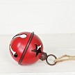 Load image into Gallery viewer, 7in Aged Finish Red Metal Bell w. Jute Loop