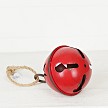 Load image into Gallery viewer, 7in Aged Finish Red Metal Bell w. Jute Loop
