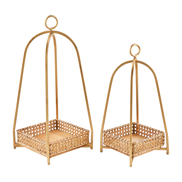 Cane Tray Lantern, 2 size options