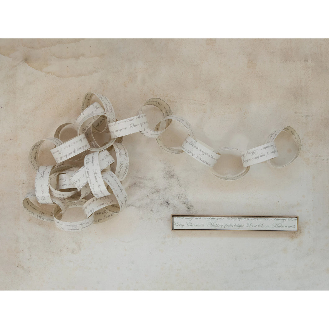 DIY Paper Link Garland with Script in Kraft Box